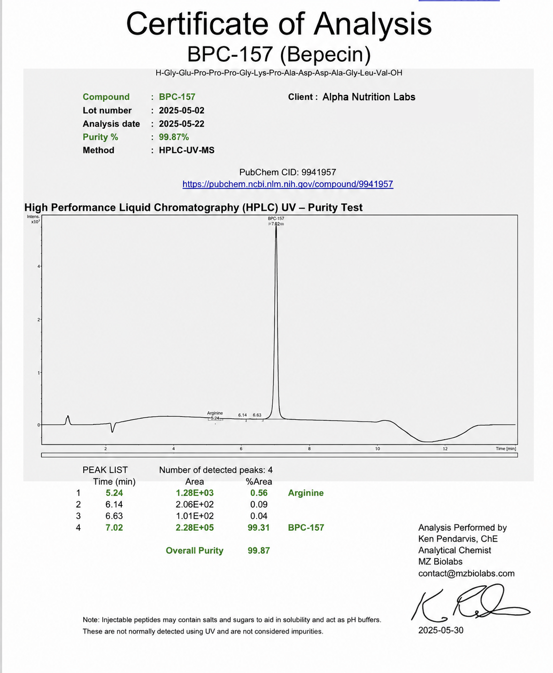 BPC-157 by S.T.A. Formulations - Pick up in Store
