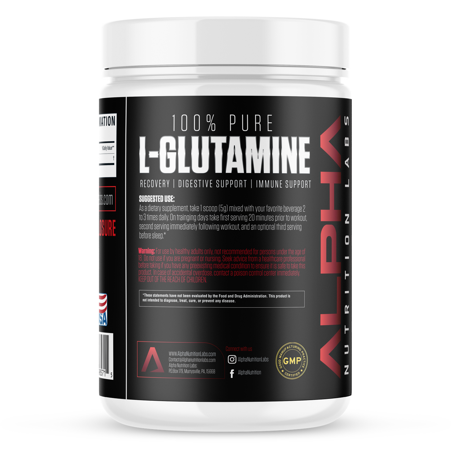 L-Glutamine (Fermented), 500 Grams
