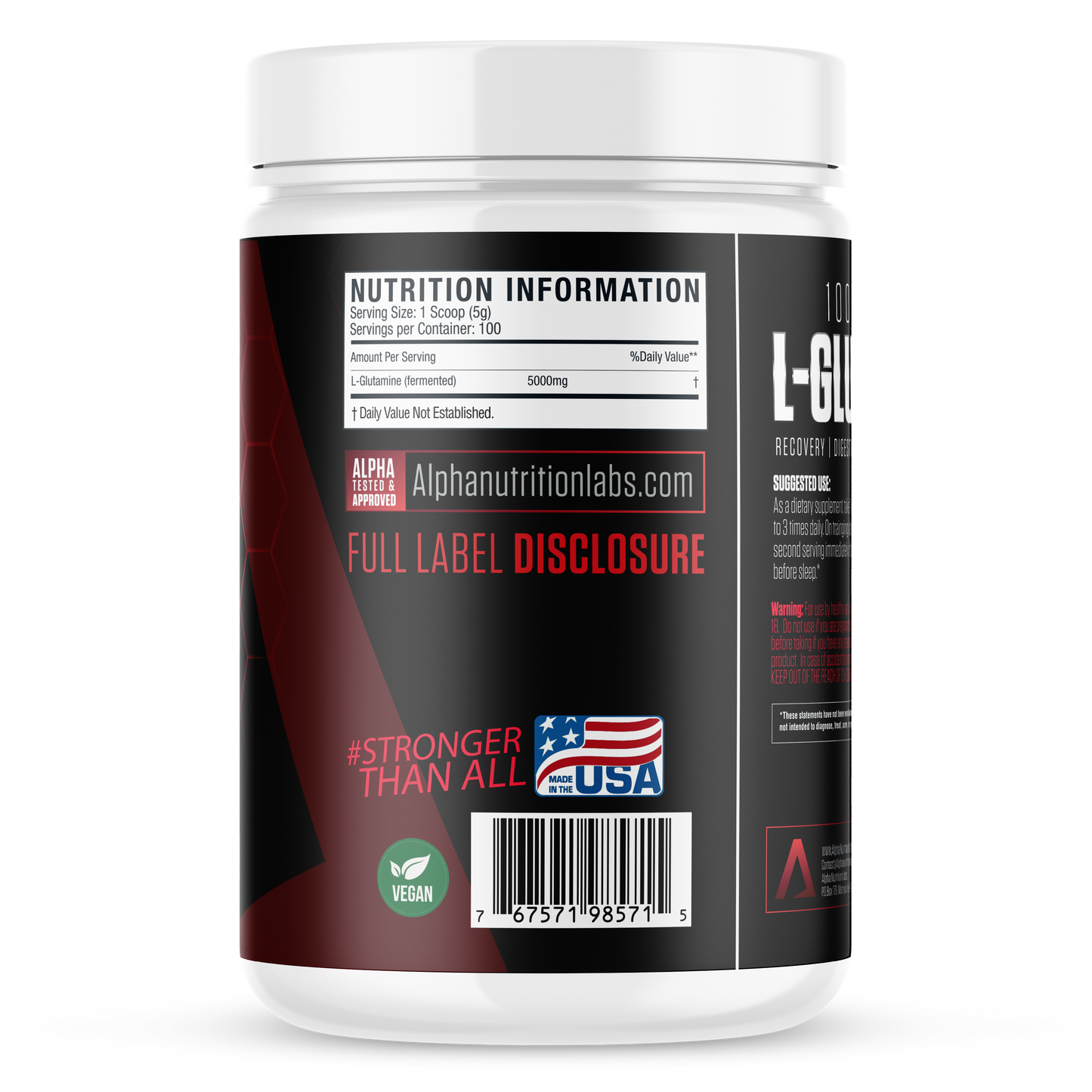 L-Glutamine (Fermented), 500 Grams