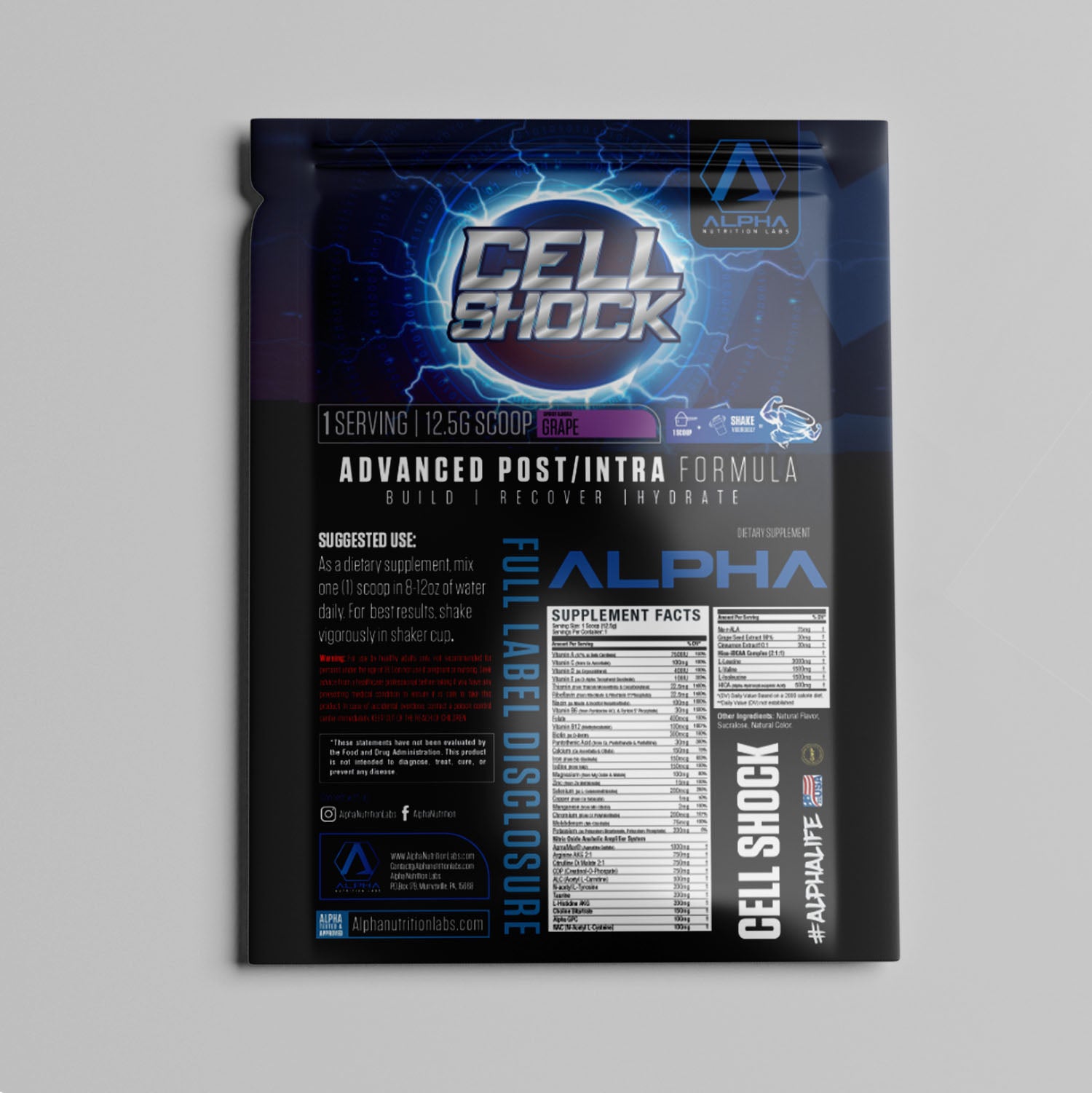 Cell Shock Post/Intra Workout - Grape - Sample Pack